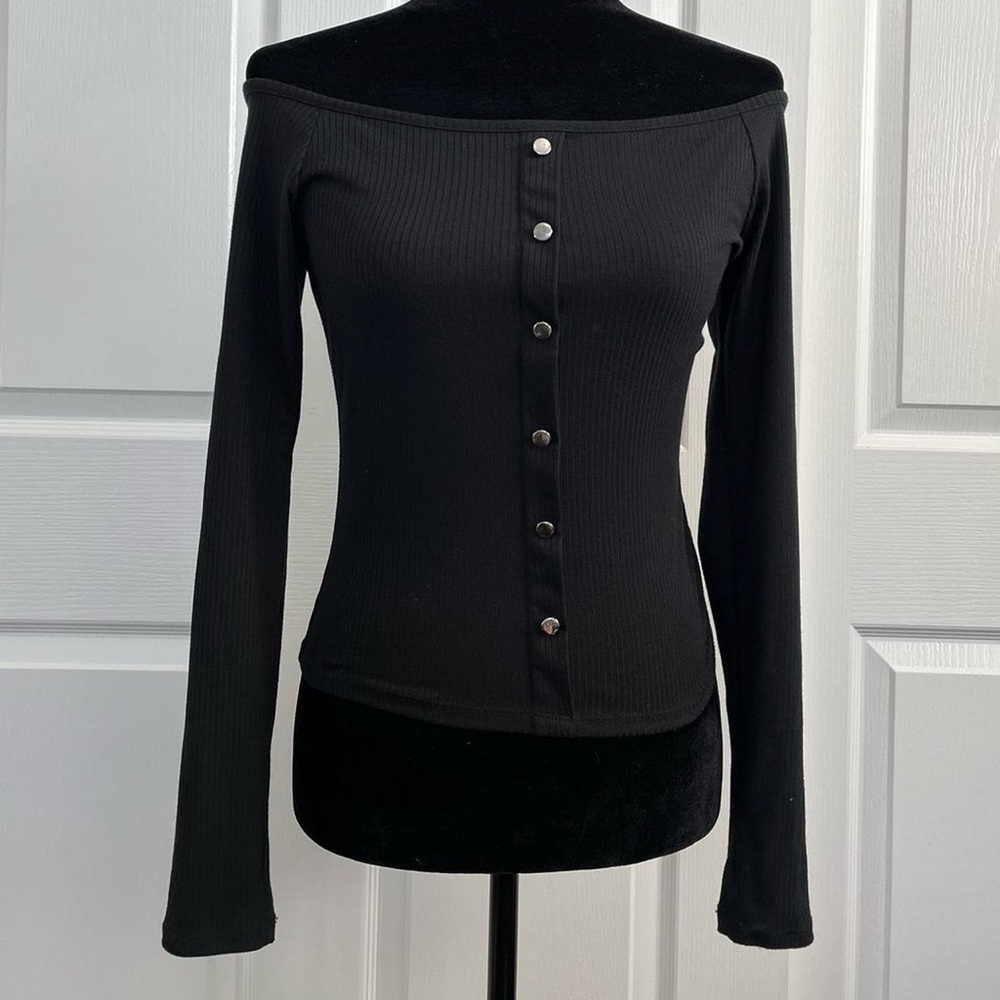Off the shoulder black top